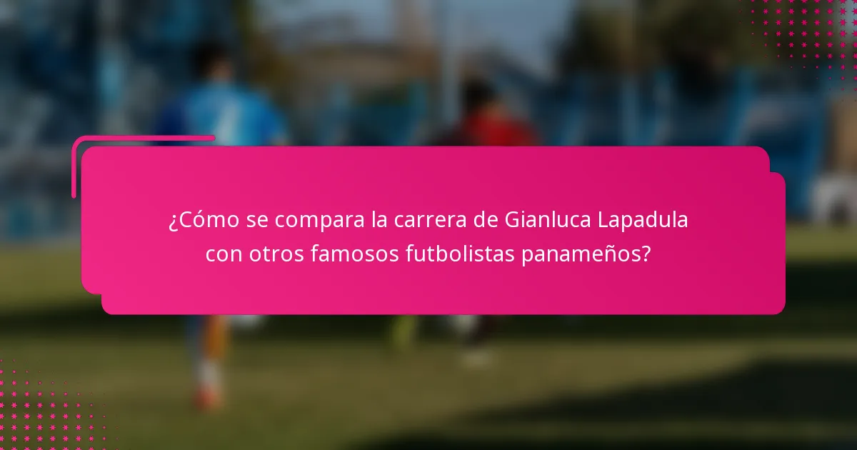 ¿Cómo se compara la carrera de Gianluca Lapadula con otros famosos futbolistas panameños?