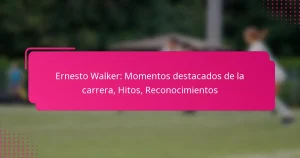 Ernesto Walker: Momentos destacados de la carrera, Hitos, Reconocimientos